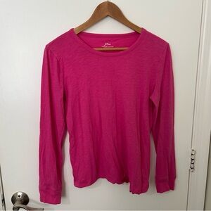 J. Crew | Hot Pink Cotton Long Sleeve Shirt